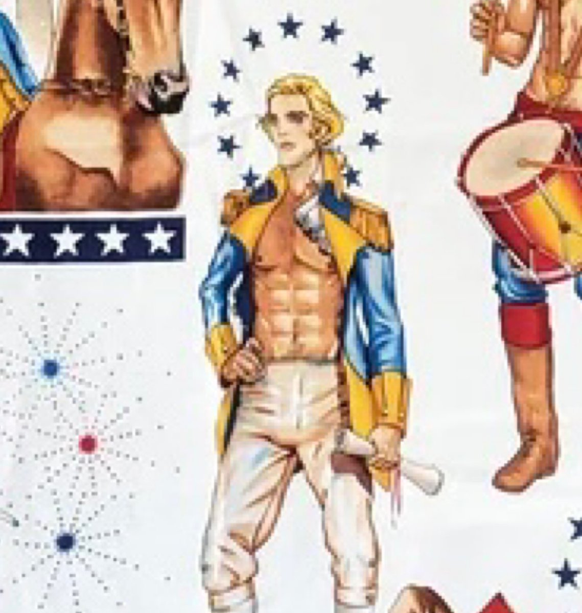 Nobody:

Absolutely no one:

Joann Fabrics: 
What if we made the founding fathers sexy as fuck and put them on quilting cotton?