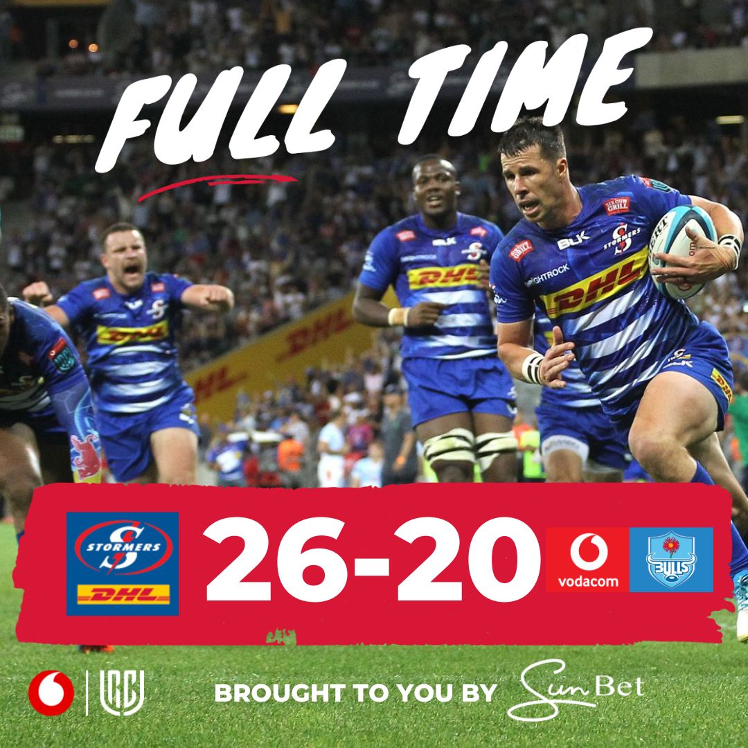 THESTORMERS's tweet photo. A North-South win to savour. Thanks for another epic match @BlueBullsRugby 

#STOvBUL #iamastormer #dhldelivers @Vodacom #URC https://t.co/mwt26CZNbx