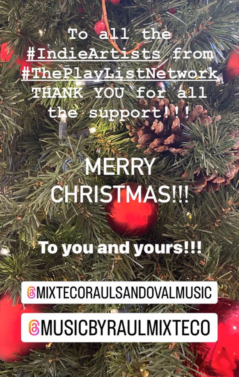 #IndieArtists of #ThePlayListNetwork #MerryChristmas and may you have an amazing weekend with your friends and family!!! 
open.spotify.com/track/5a2QTCdy…