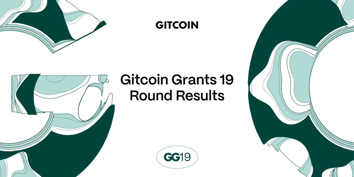 gitcoin's tweet photo. Gitcoin Grants Round 19: Results and Recap 🧮

GG19 was designed to preserve the essence of Gitcoin Grants while transitioning towards a suite of decentralized products. To everyone who contributed to the future of decentralized funding, here's what we achieved together 🧵