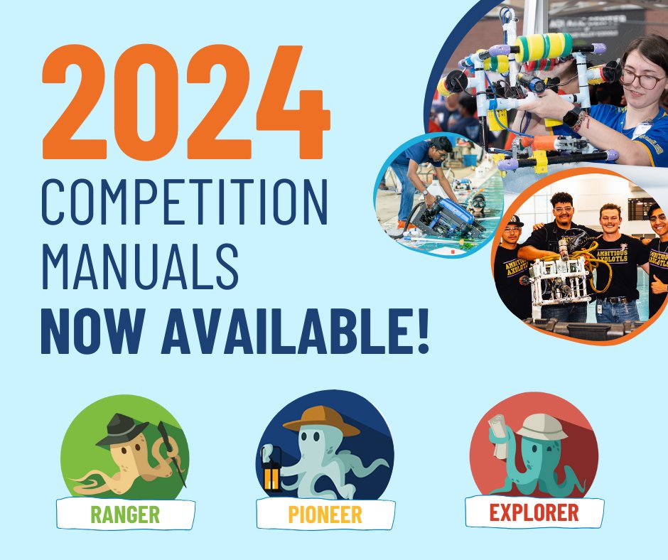 The moment we've all been waiting for is finally here! 🙌

The 2024 Competition Manuals for the RANGER, PIONEER, and EXPLORER classes are LIVE! #watergame 

📍RANGER: hubs.ly/Q02dFGY60
📍PIONEER: hubs.ly/Q02dFFC80
📍EXPLORER: hubs.ly/Q02dFHn70