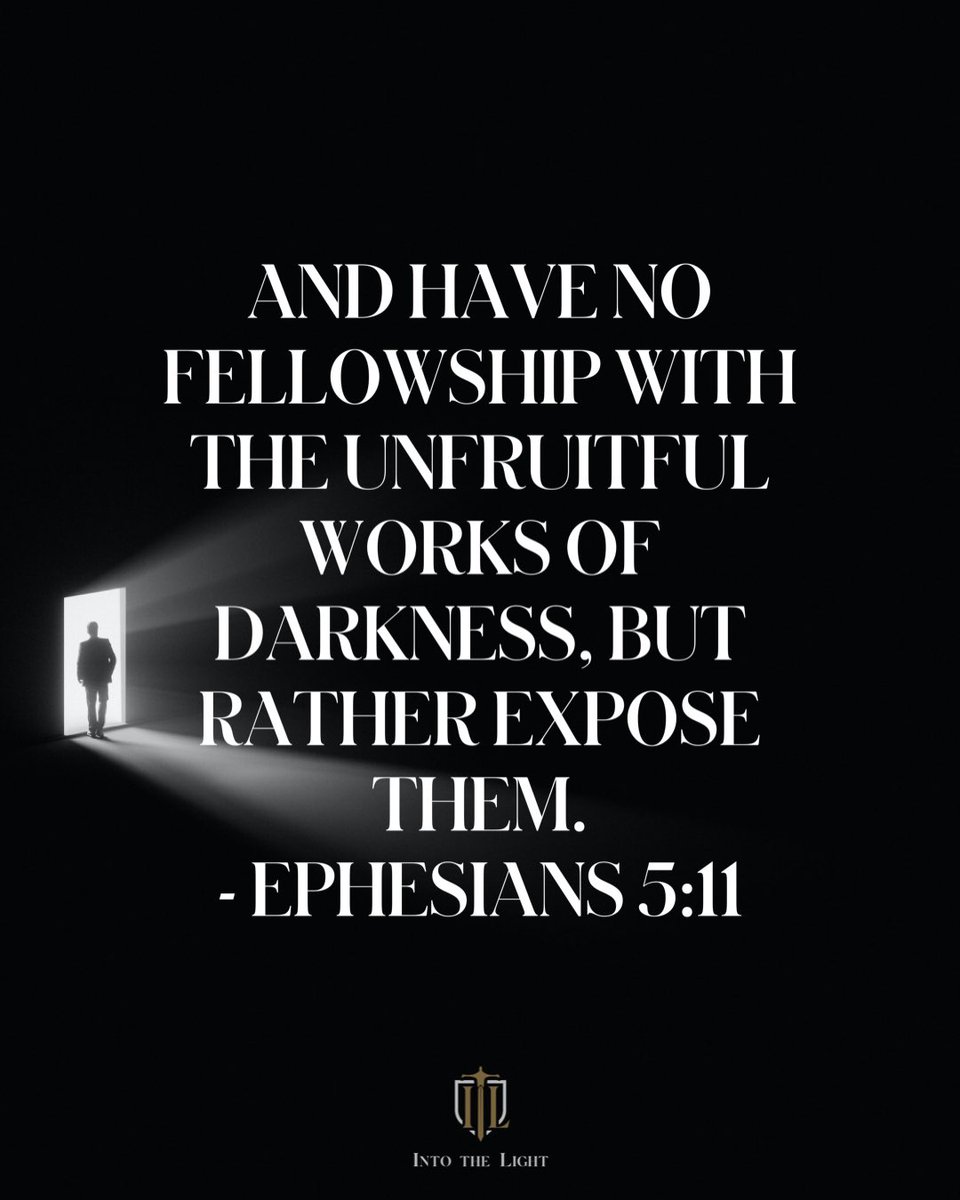 “And have no fellowship with the unfruitful works of darkness, but rather expose them.” - Ephesians 5:11

shorturl.at/blvDX

#christian #jesus #bible #god #faith #jesuschrist #love #christianity #church #christ #bibleverse #prayer #gospel #godisgood #christianmemes…