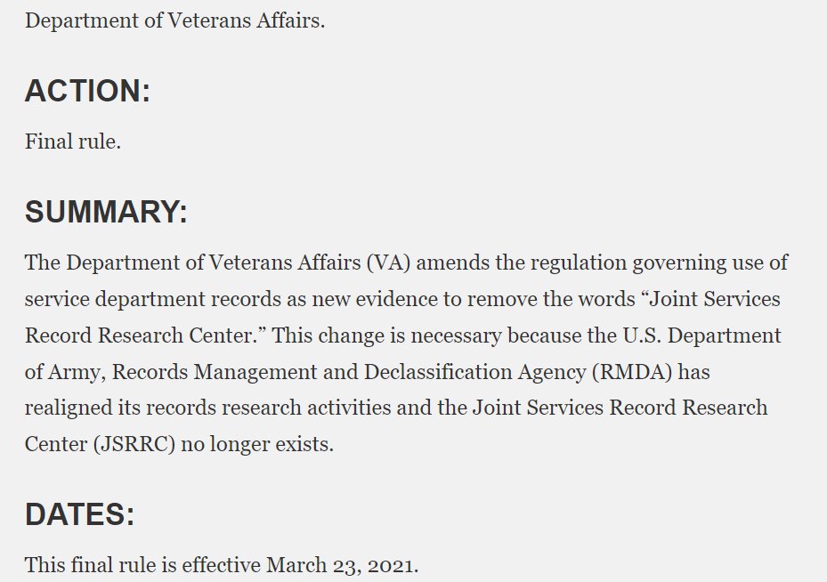 #veterans are your claims being denied BECAUSE VA Decision Letter says “Joint Services Record Research Center.” JSRRC does not reflect records of the events?  

IF so DM me. JSRRC was closed and depleted of information.  Many vets in CY 2023 the reason of denial was JSRRC has no