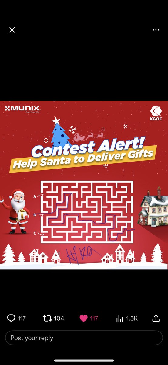 ItikaNaik10's tweet image. Path B
@MunixKGOC
#Munix #ContestAlert #ContestIndia #MunixContest #Contest2023 #Contest #ChristmasContest #Christmas #Christmas2023. 
@pallavi_1983 
@Sneeha_ 
@TheDataAnalyser