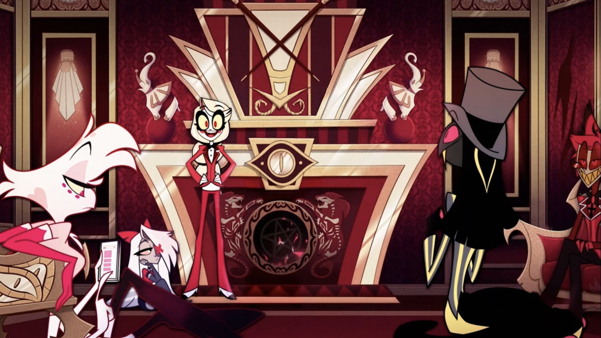 Hazbin Hotel on X: Join management and guests in the lobby for a holiday  gathering by the hell-fireplace!!    / X