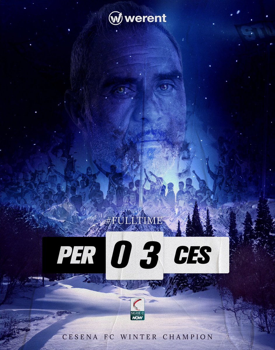 calciocesenafc's tweet photo. 🎶 It's the Most Wonderful #FULLTIME of the Year 🎵
❄️ L’inverno è nostroooooo!
🎄 Buon Natale dalla capolista
Offerto da Werent
#PerCes 0-3 https://t.co/Tj6tneDPEE