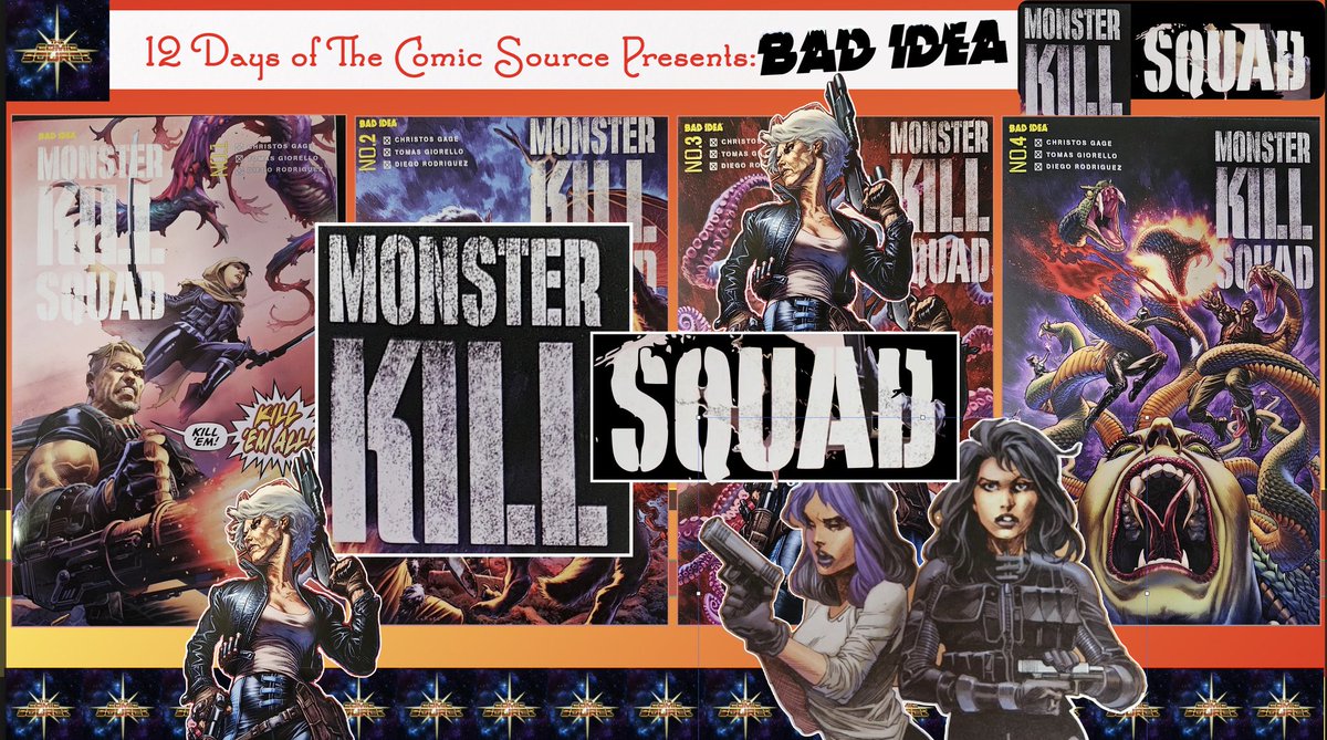 The celebration of @badideahello continues with Monster Kill Squad @christosgage @giorellotomas & co give us a perfectly paced, action-packed story with superb character work Who knew killing monsters could be so thoroughly enjoyable! More details -> tinyurl.com/sms3a88e