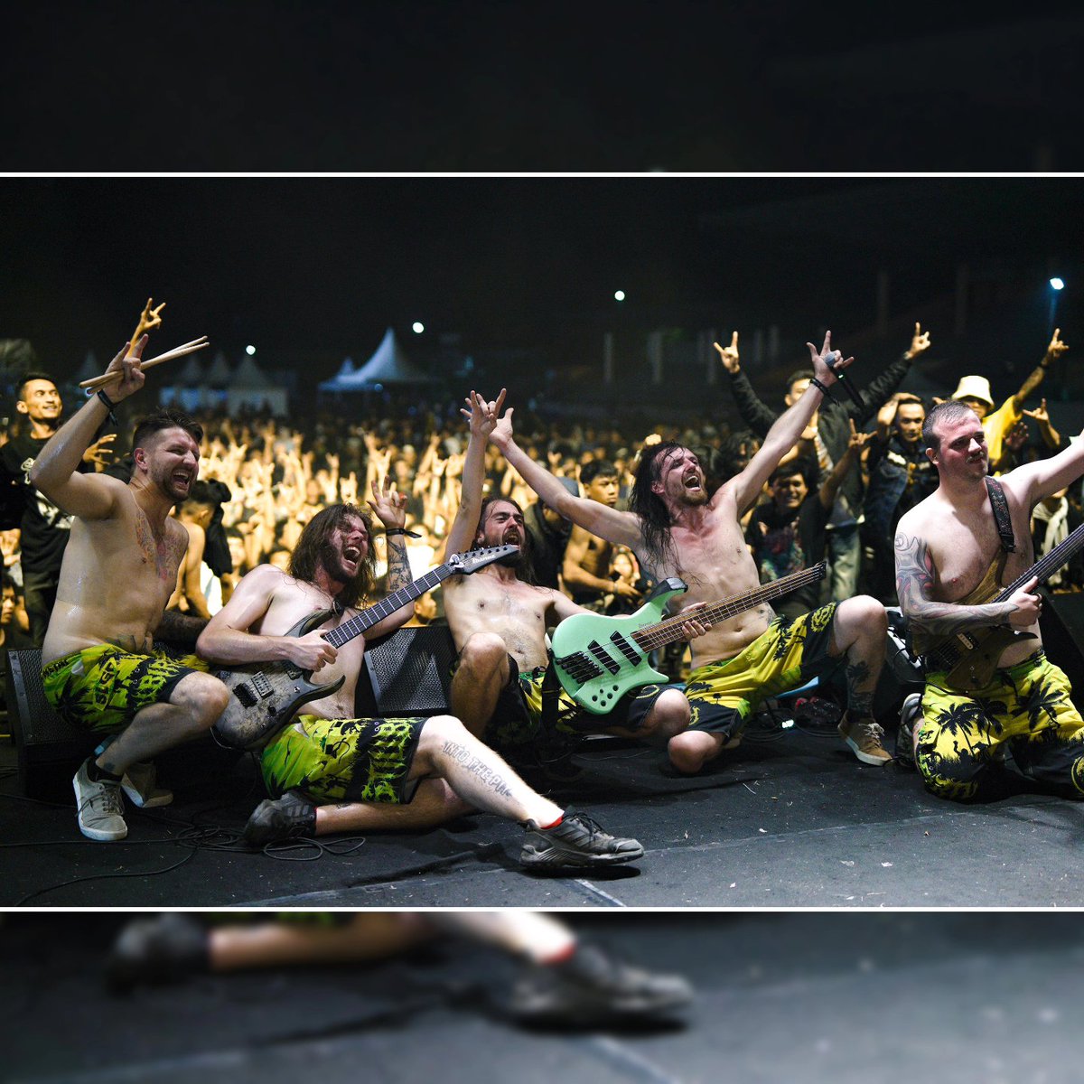 Stillbirthparty's tweet photo. #EndOfYearCountdown : 🇮🇩 #Throwback to our Indonesian shows! From the roaring crowds at Hammersonic to the Sukabumi Eundeur's intense energy, Indonesia knows how to slam! 🎸 Share your fave moments from these epic shows. #StillbirthOnTour #IndonesianMetal #MetalMemories https://t.co/qnGLDB8Xif