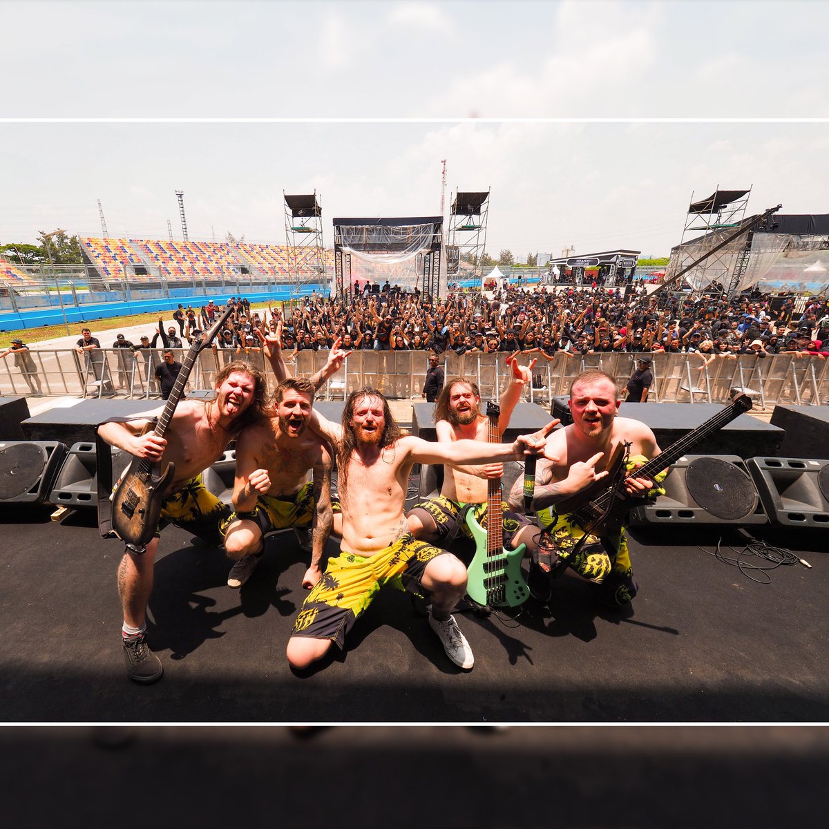 Stillbirthparty's tweet photo. #EndOfYearCountdown : 🇮🇩 #Throwback to our Indonesian shows! From the roaring crowds at Hammersonic to the Sukabumi Eundeur's intense energy, Indonesia knows how to slam! 🎸 Share your fave moments from these epic shows. #StillbirthOnTour #IndonesianMetal #MetalMemories https://t.co/qnGLDB8Xif
