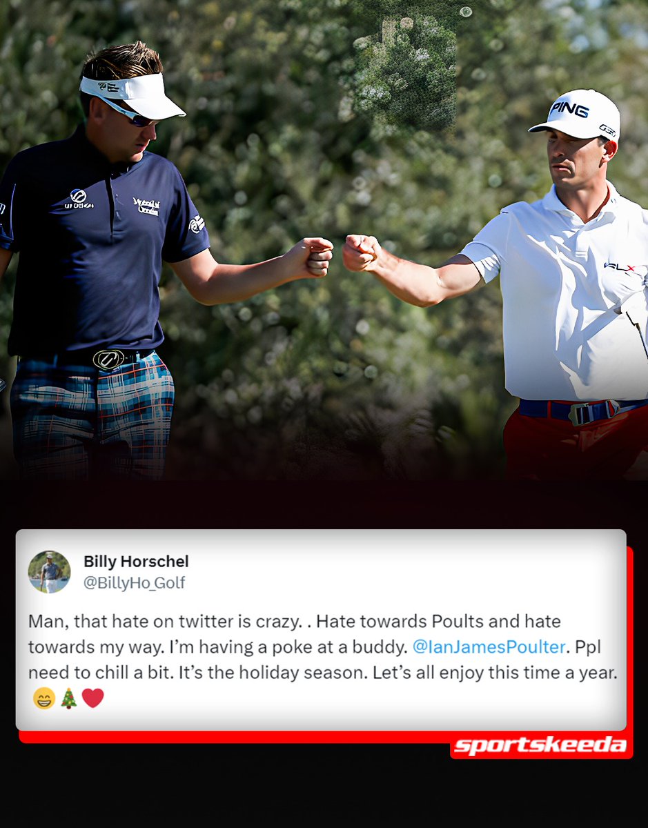 Hating on the Holidays is such a bad look.

#BillyHorschel #IanPoulter #HappyHolidays