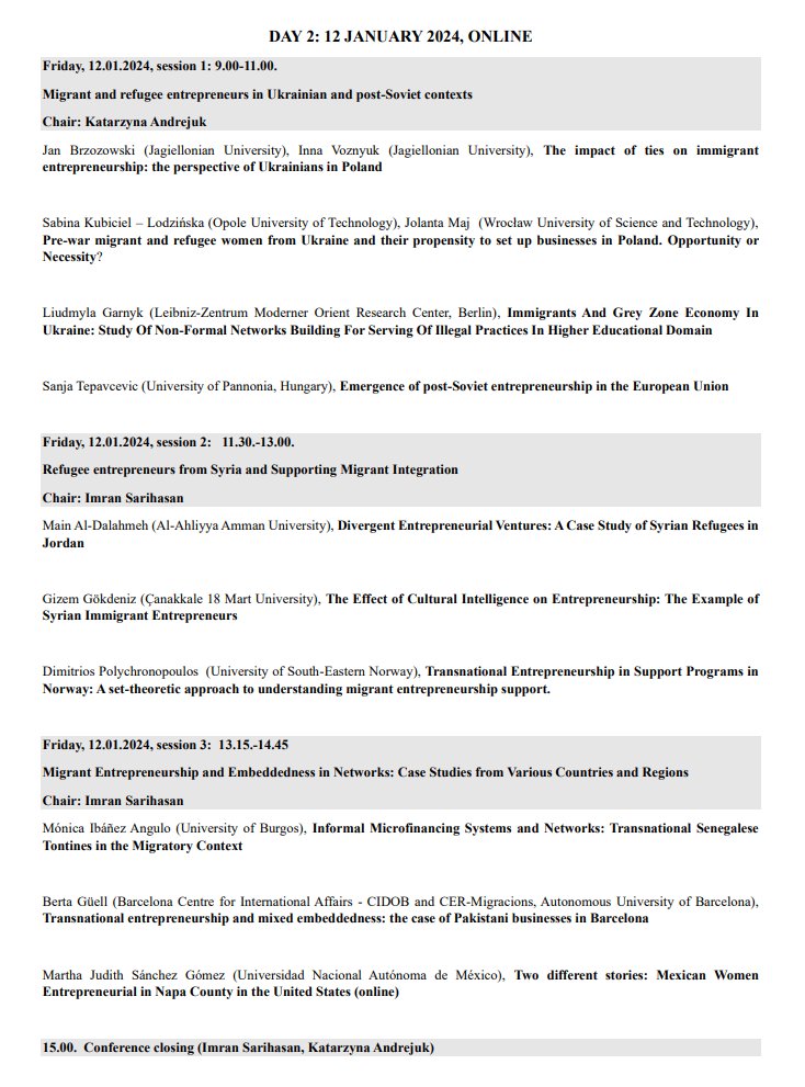 Coming soon 😀 Our Immigrant Entrepreneurship conference will take place in January, offline in Warsaw and on Zoom 
<a href="/imransrhsn/">Dr. Imran Sarıhasan</a> <a href="/KubicielSabina/">Sabina Kubiciel - Lodzińska</a> <a href="/guell_berta/">Berta Güell</a> <a href="/_kamilakowalska/">Kamila Kowalska</a>