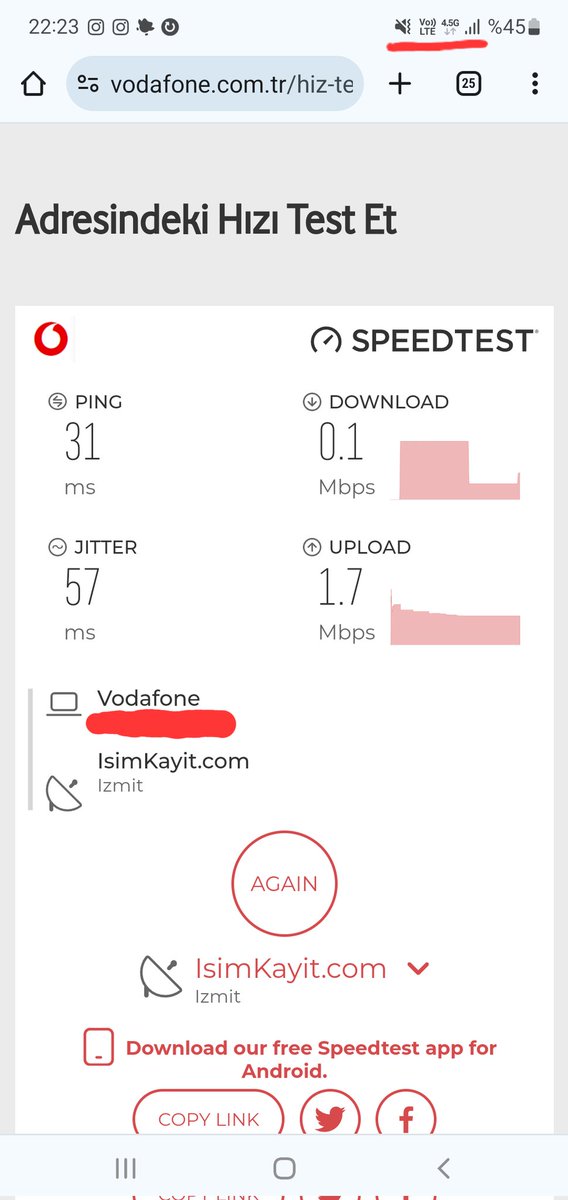 Şehrin göbeğindeki muhteşem 4.5G performansın ile harikasın <a href="/VodafoneTR/">Vodafone Türkiye</a>
