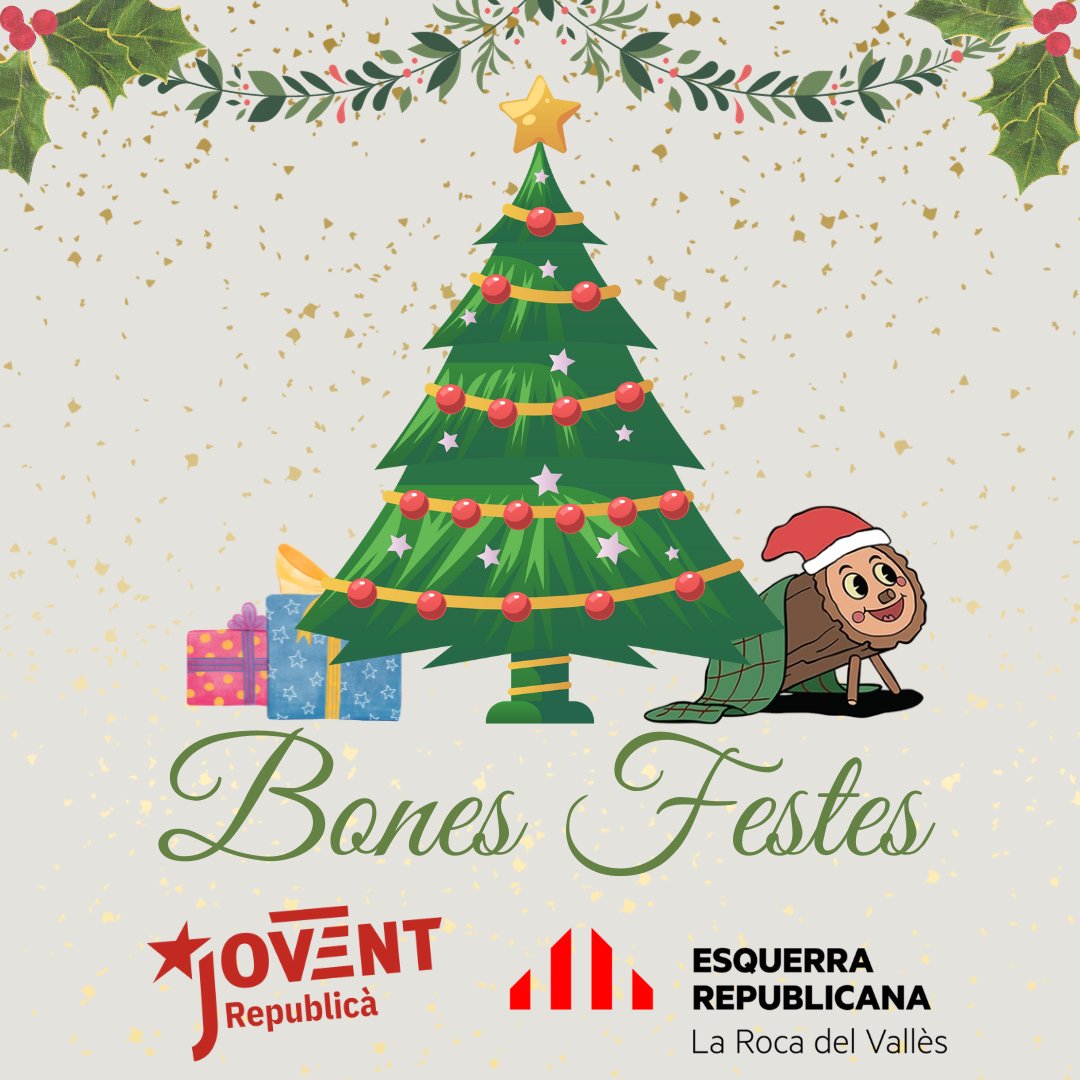 🎄 Des de la secció local d'Esquerra Republicana de Catalunya i Jovent Republicà de la Roca del Vallès, us volem desitjar bones festes i bon Nadal!

#SempreHiSom
#alcostatdelagent
#Nadal2023
#laRocadelVallès