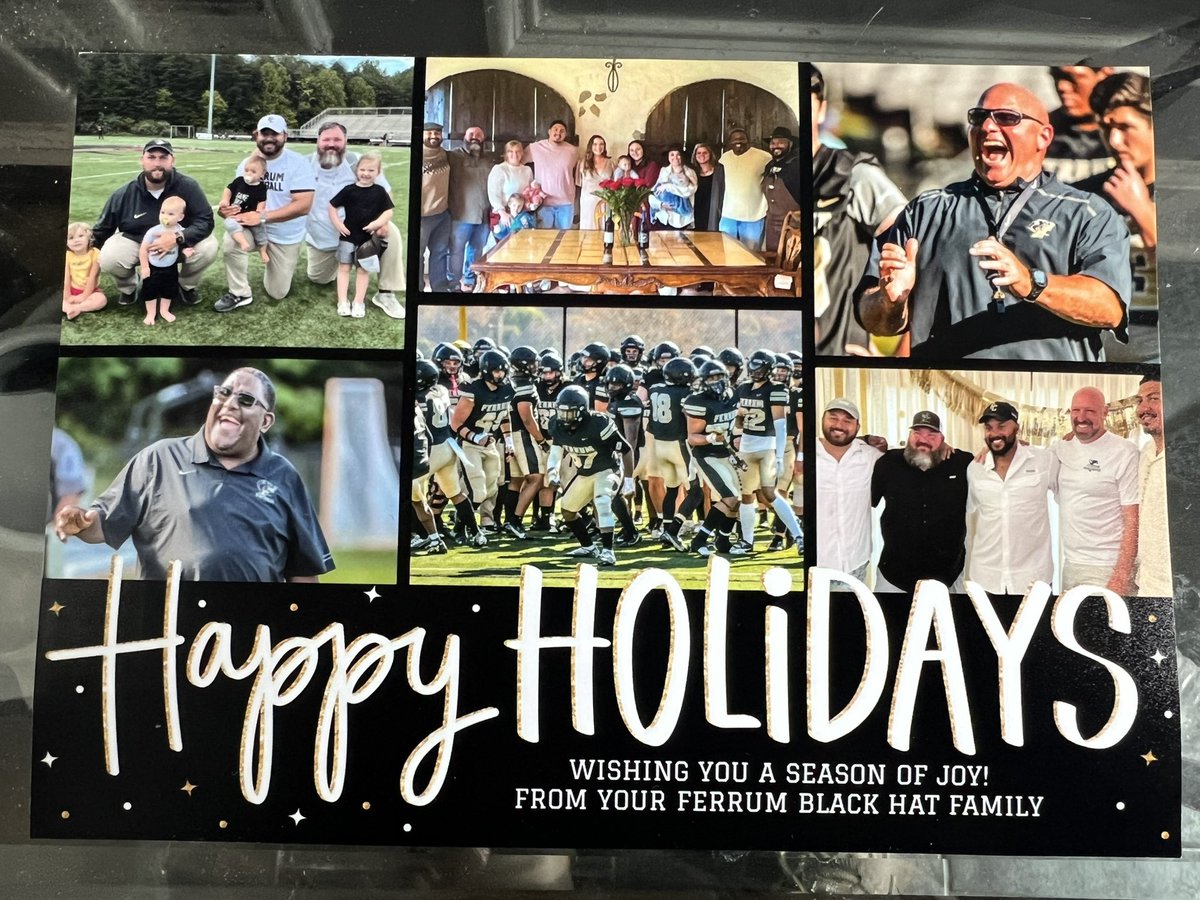 Thanks to the Ferrum Black Hat Family for the warm wishes this Holiday Season. I look forward to returning to campus in the New Year! 
<a href="/FerrumFootball/">Ferrum Football</a>  
<a href="/coach_J_Santi/">Jesse Santiago</a> 
<a href="/PrepRedzoneVA/">Prep Redzone Virginia</a>
<a href="/JohnRobinette13/">John Robinette</a>