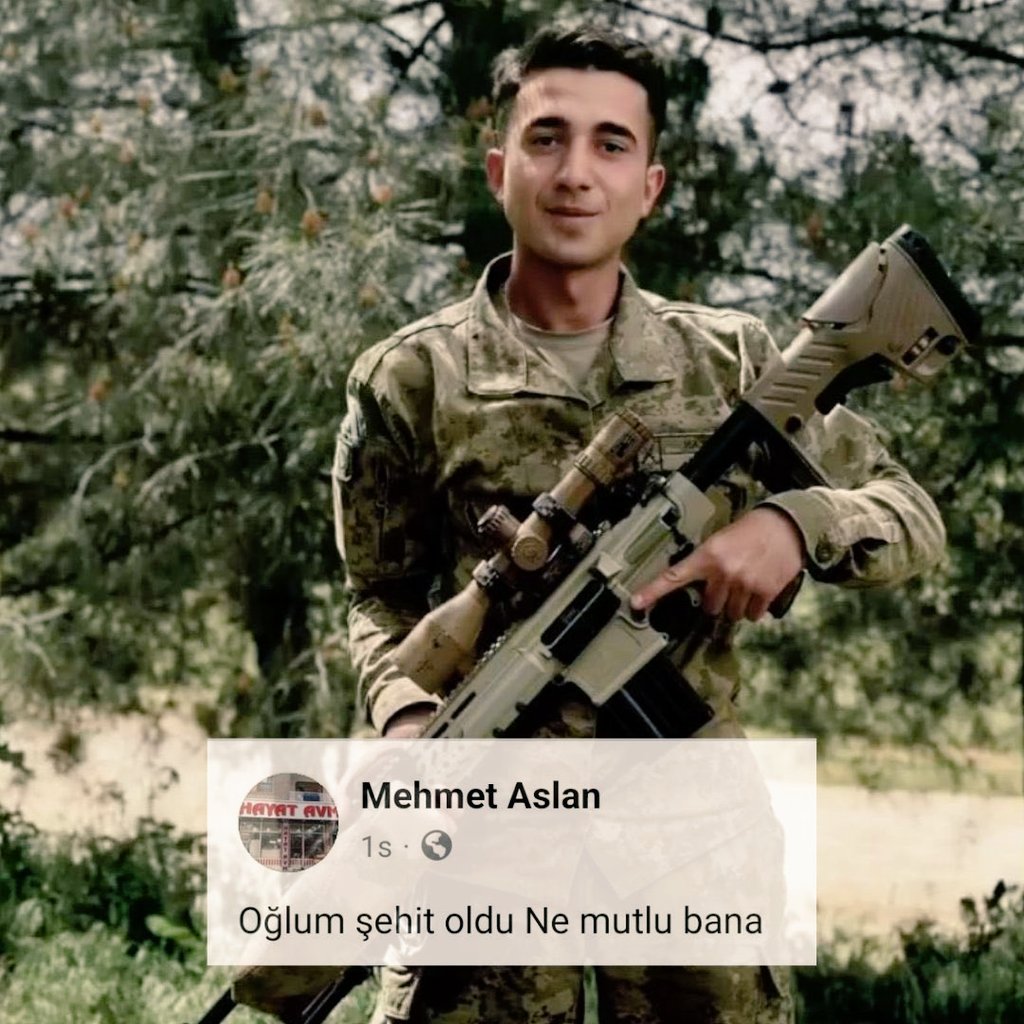 ismetgaribullah's tweet photo. Şu imana bakın hele...

Bugün şehit olan askerimizin babasının paylaşımı.

#HakkariDağKomando https://t.co/emVexTPhjL