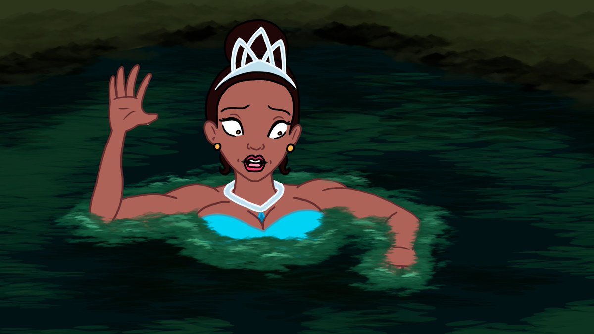 Bayou Nightmare #fanart #digitaldrawing #Quicksand #Sinking #disneyprincess #Tiana #theprincessandthefrog