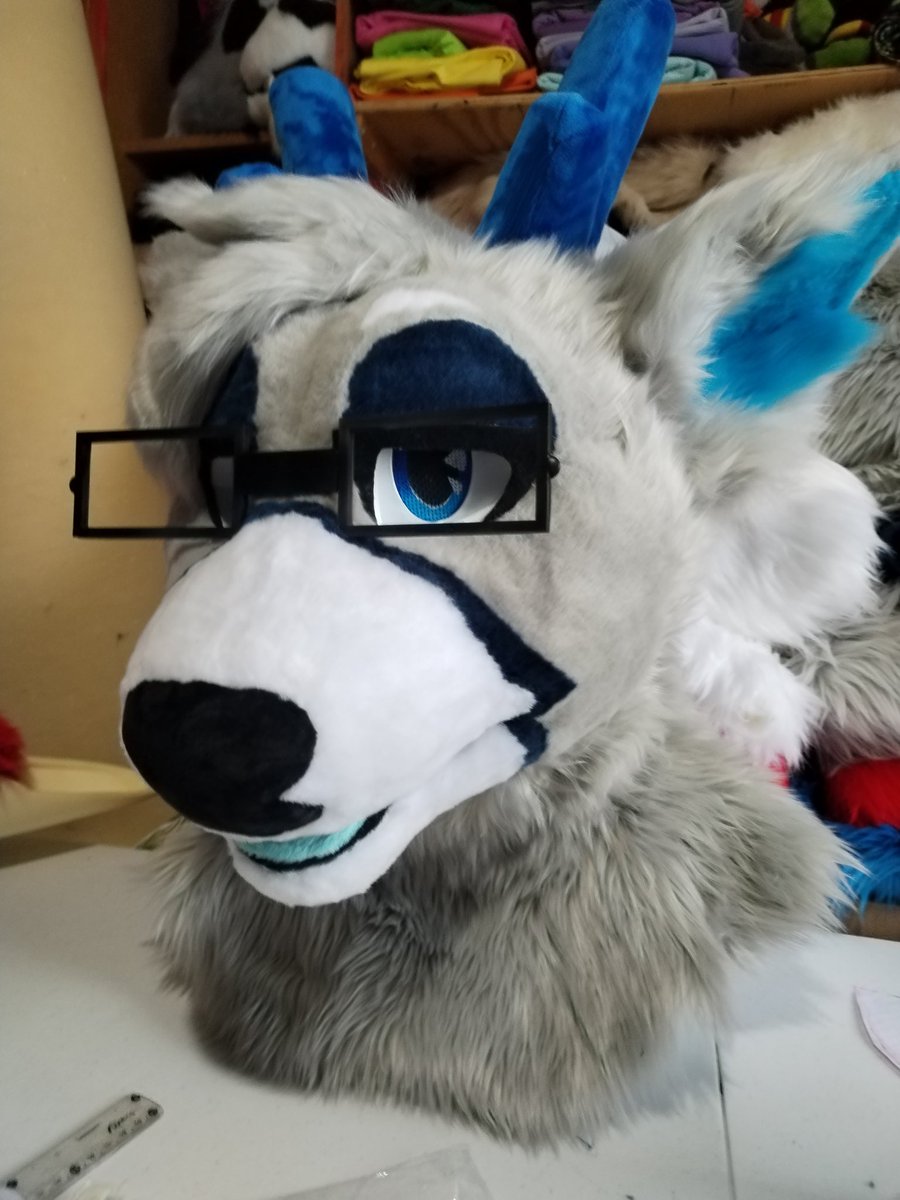creations_deer's tweet photo. Commission for @Skweeker1 🦌✨✨✨
Resin printed lenses, made by @ZWolfy_12!! 
It was delivered at Confuror 2023, however I couldn't have more detailed photos🥺

#furryfandom #fursuit #fursuitmaker #fursuiter #fursuiting #furry #Furry https://t.co/5QoPWu7Ypu