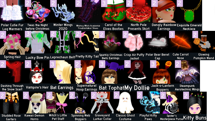 amaralynette04's tweet image. Here are the items I'm selling on #royalehigh! 

#RHD #rh3 #royalehightrading #royalehighcampus3