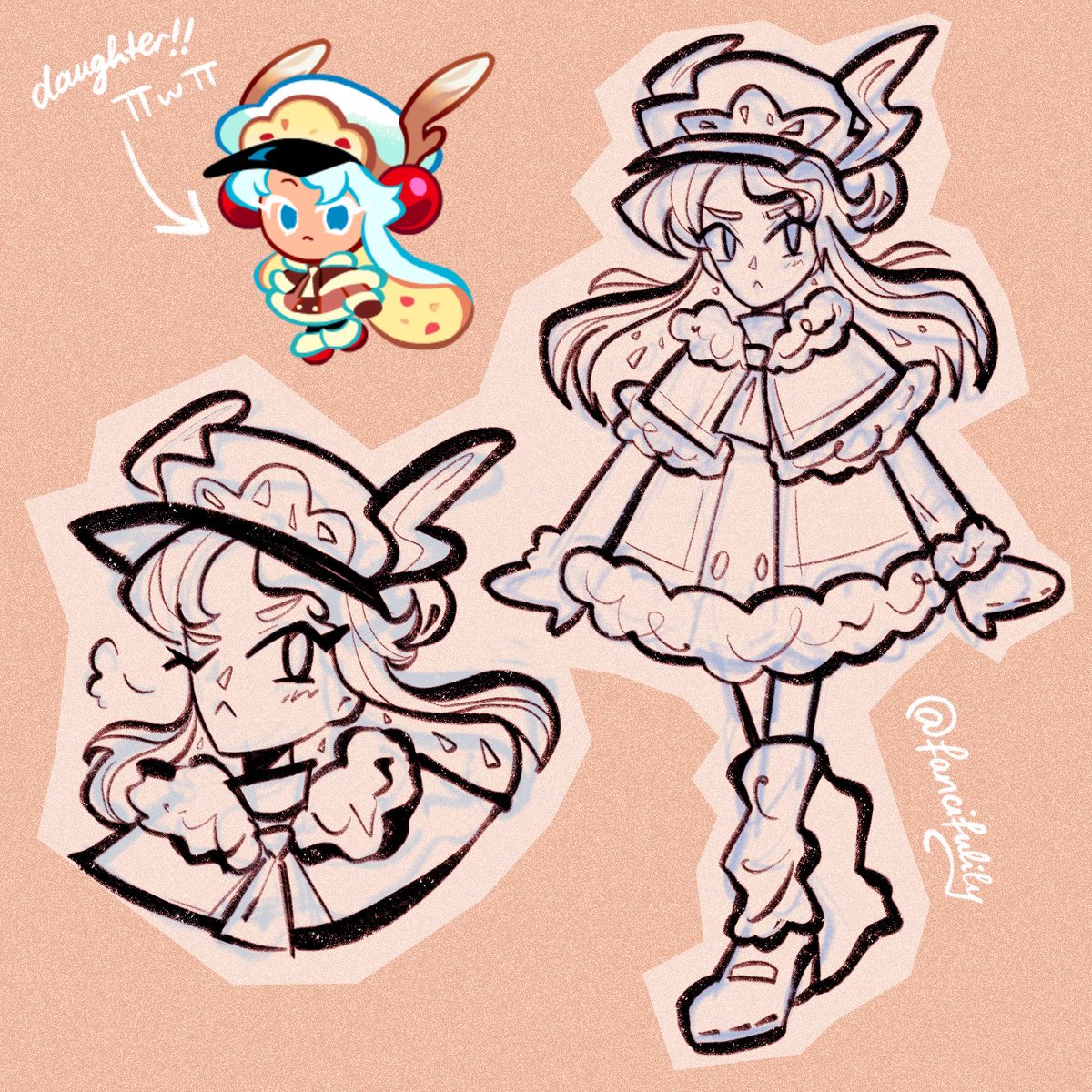 fancifulily's tweet photo. wanted to try doodling her🥺🎄🚂

#cookierun #stollencookie https://t.co/rP6pVjtiD3