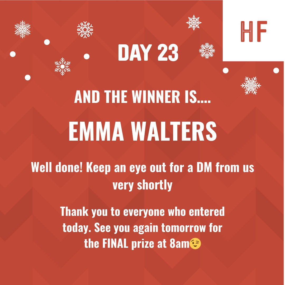 AND THE WINNER IS… Congrats, Emma!🤩 #countdowntochristmas