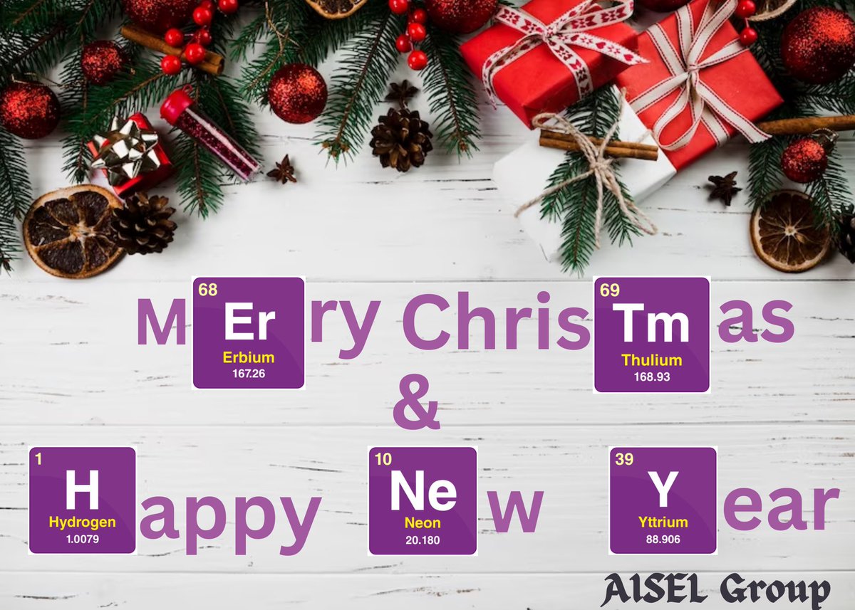 Wishing everyone a very Merry Christmas and a happy New Year 🎊 🎄🎅 ~ #AISELgroup 

#Seasons_Greetings #NewYear2024   #chemistry #anotheryear #HappyHolidays