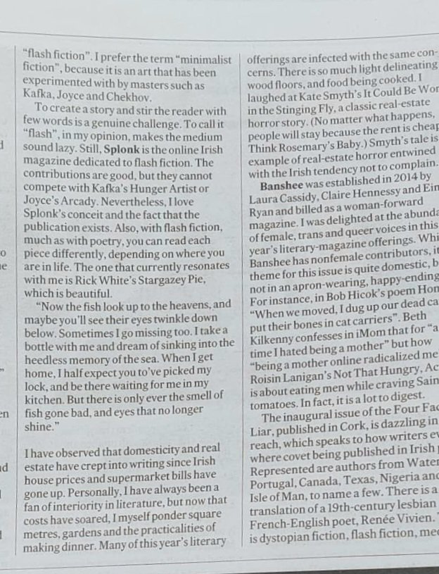 Splonk1's tweet photo. Thanks @jiemeimeichin for the glorious shout out for Splonk in today's @IrishTimes @ricketywhite
#splonkflash #Splonk #rickwhite #IrishTimes https://t.co/MtLYMZdCJF