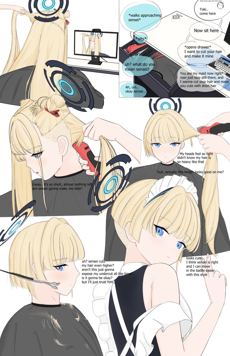 After the hairplay, sensei is asking something
Toki /トキ
#ブルアカ