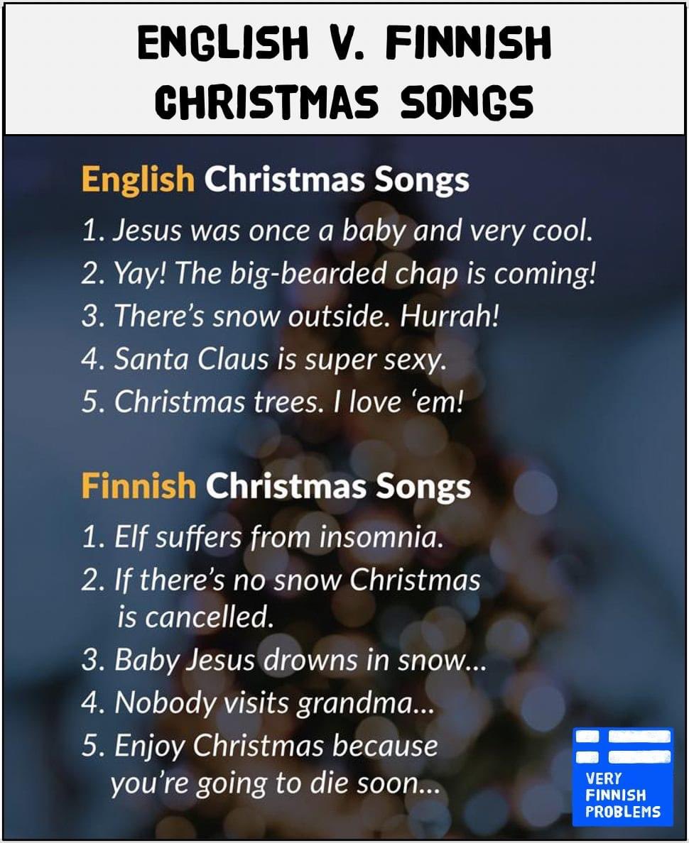Christmas songs have a very different vibe in Finland