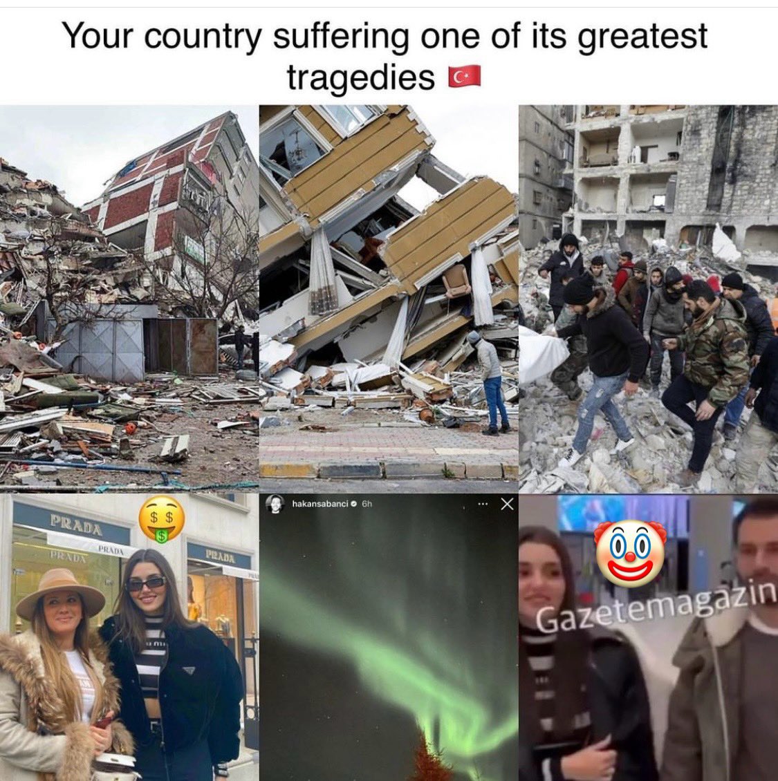 dilatm23's tweet photo. Hande Erçel can always be stupider and lack empathy 🤡🧠🤏🏼
Today, Saturday, December 23, her country is mourning the military and she uploads photos of her trip with Hakan Sabanci while her country was trying to recover from the earthquake.
SO DUMB! https://t.co/LCc4XoekYT