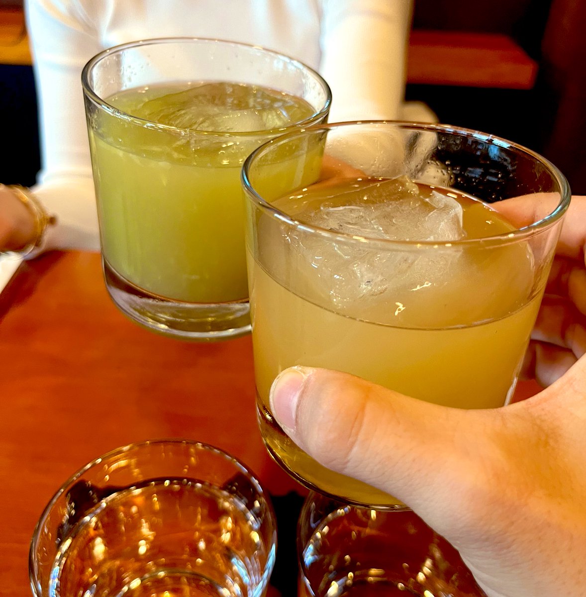 CHEERS! 🍺 $WOOL $PEPE $COIN

Sipping on 

“Antique tiger” (yellow)
Lemongrass &amp; ginger old fashioned with Japanese whiskey 🥃 🇯🇵 

“Tigers last word” (green)
Green tea &amp; GIN ✅