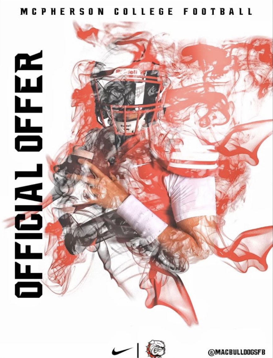 Overly Blessed to Receive my First D2 Offer from McPherson college football! Thank you @coach_cotton_19 @coachhall330 @EdwinGlick