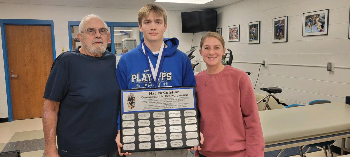 EastSpartans's tweet photo. Congrats to Kelby Zimmerman on earning the MAC McCuistion Commitment to Recovery Award!  Well deserved. https://t.co/szzsNneiVI