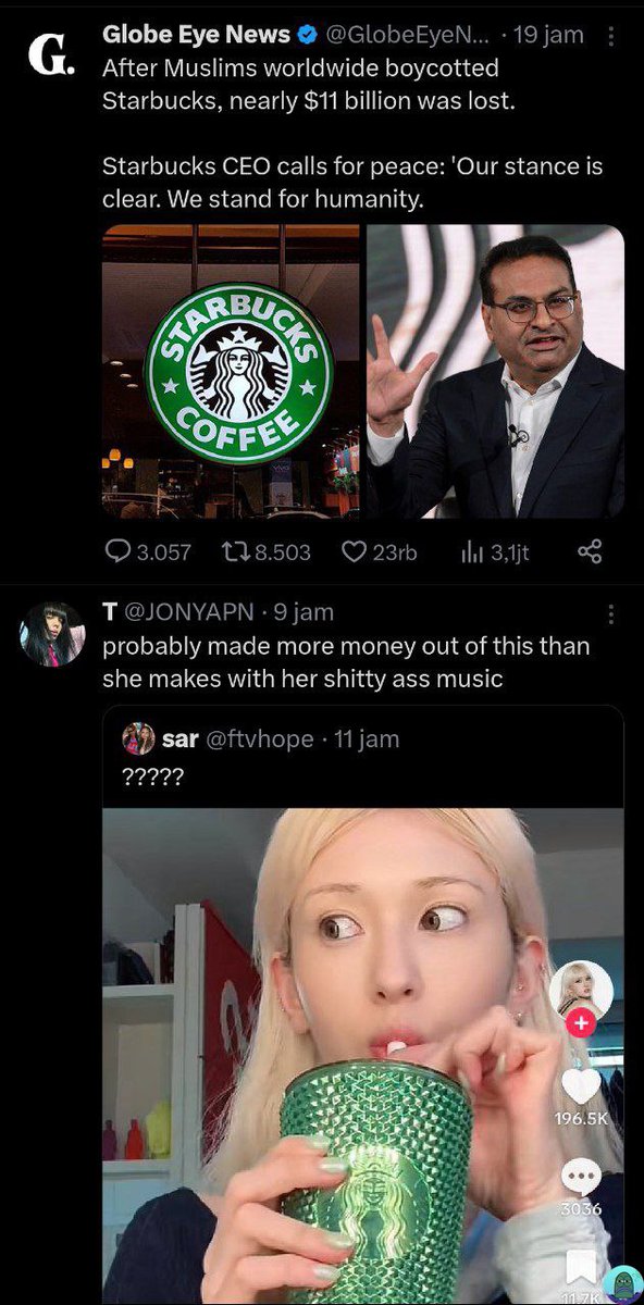 Tanyarl pas atas bawah, ingat guys boycott produk makanan zioniss adalah boycott yang paling gampang untuk dilakukan, barang penggantinya gampang dicari. Muslims indo yang mampu beli puluhan juta. Ngaruh buat ini brand. Buat ini brand rugi. Rugi rugi kalau bisa bangkrut juga gpp.