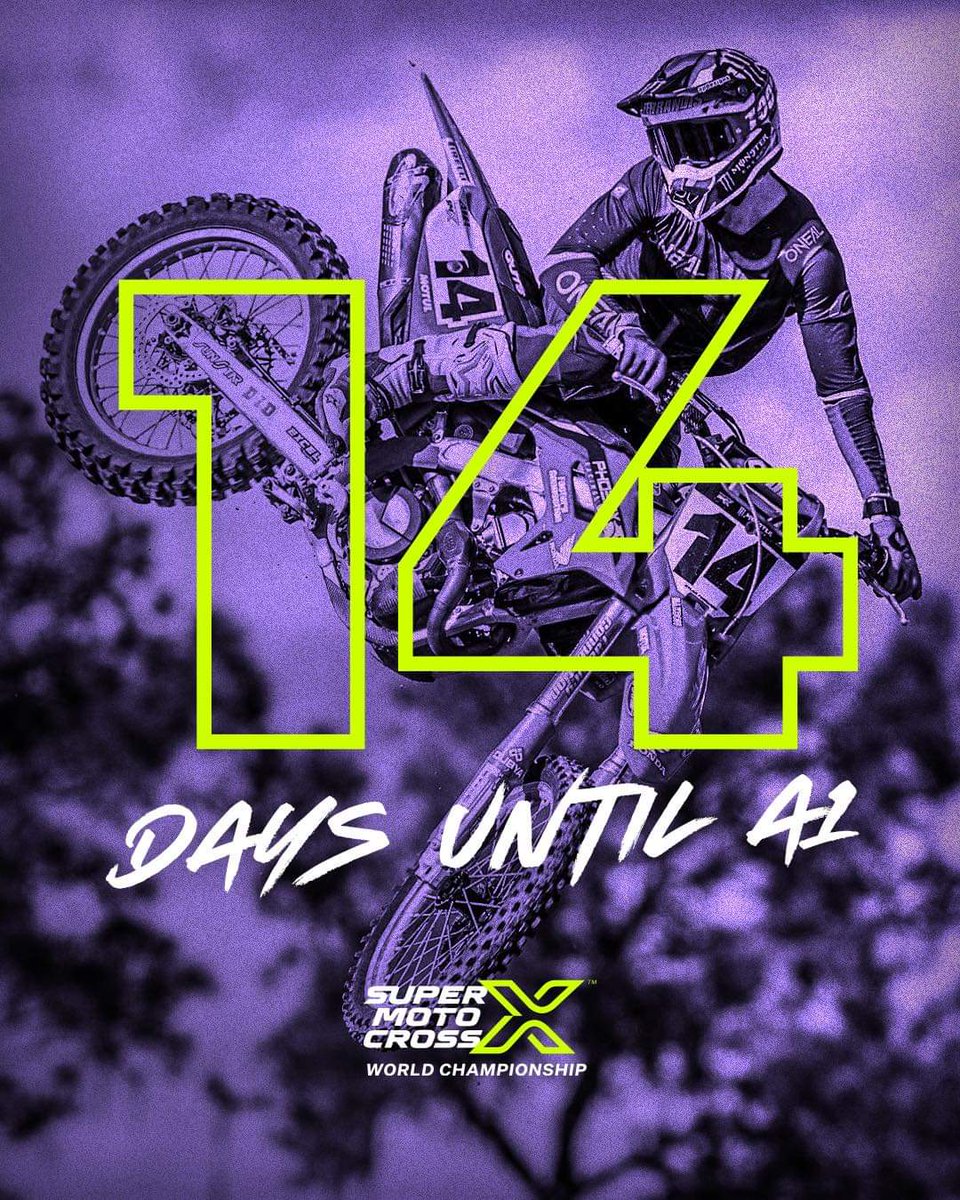 1️⃣4️⃣ more days til A1

 <a href="/MonsterEnergy/">Monster Energy</a> <a href="/SupercrossLIVE/">Supercross LIVE!</a> 

<a href="/supermotocross/">SuperMotocross</a> <a href="/racerxonline/">Racer X</a> 

#DropTheGate #Supercross #Motocross #MonsterEnergySupercross #SXonFOX #AmaSupercross #MonsterEnergy #SXLife #MXLife #RacerX #Dirtrider #Motolife #MotocrossLife #SupercrossLife