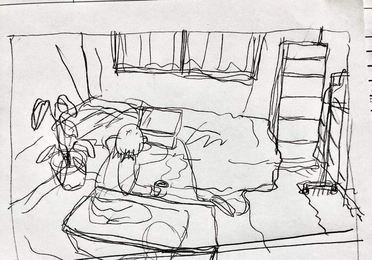 久々に良きラフが描けた 