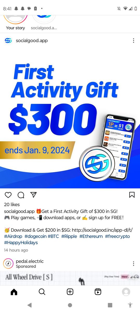 $1 for 1 activity point. I played Trivia Crack for less then 5 minutes &amp; earned $2k in Stock! 🤯
🌟 Download the app and claim your $700 Bonus! referral.socialgood.inc/?id=TFHUMH
#BoostSocialGoodPrice #Airdrop