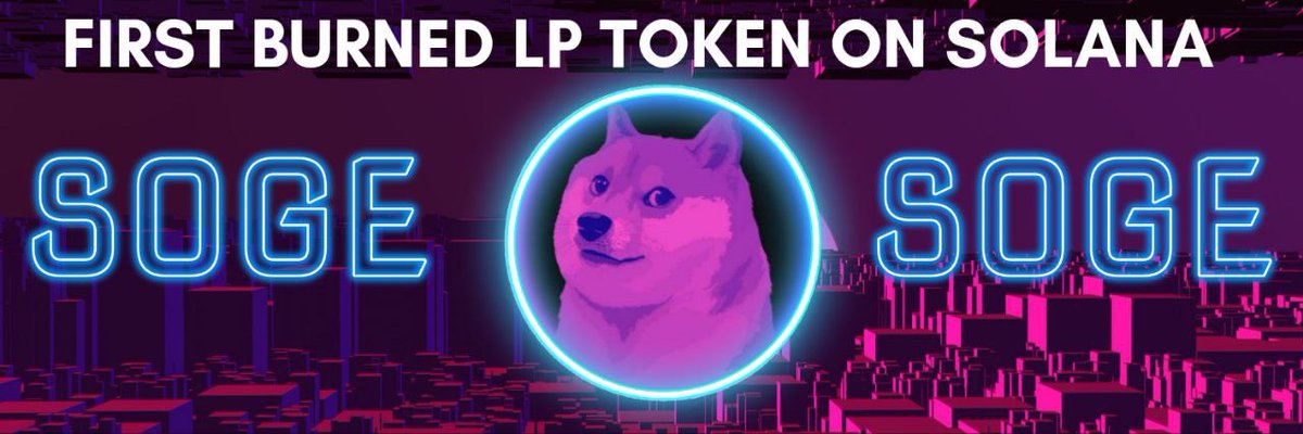 SogeSolOfficial's tweet photo. Back when no one knew how to burn Liquidity

$SOGE was the first to do it on solana chain history

There isn’t anything bigger than #Soge, the #Doge of the Solana

https://t.co/1jyiCUOQ7A https://t.co/Wnr6dgTLk8