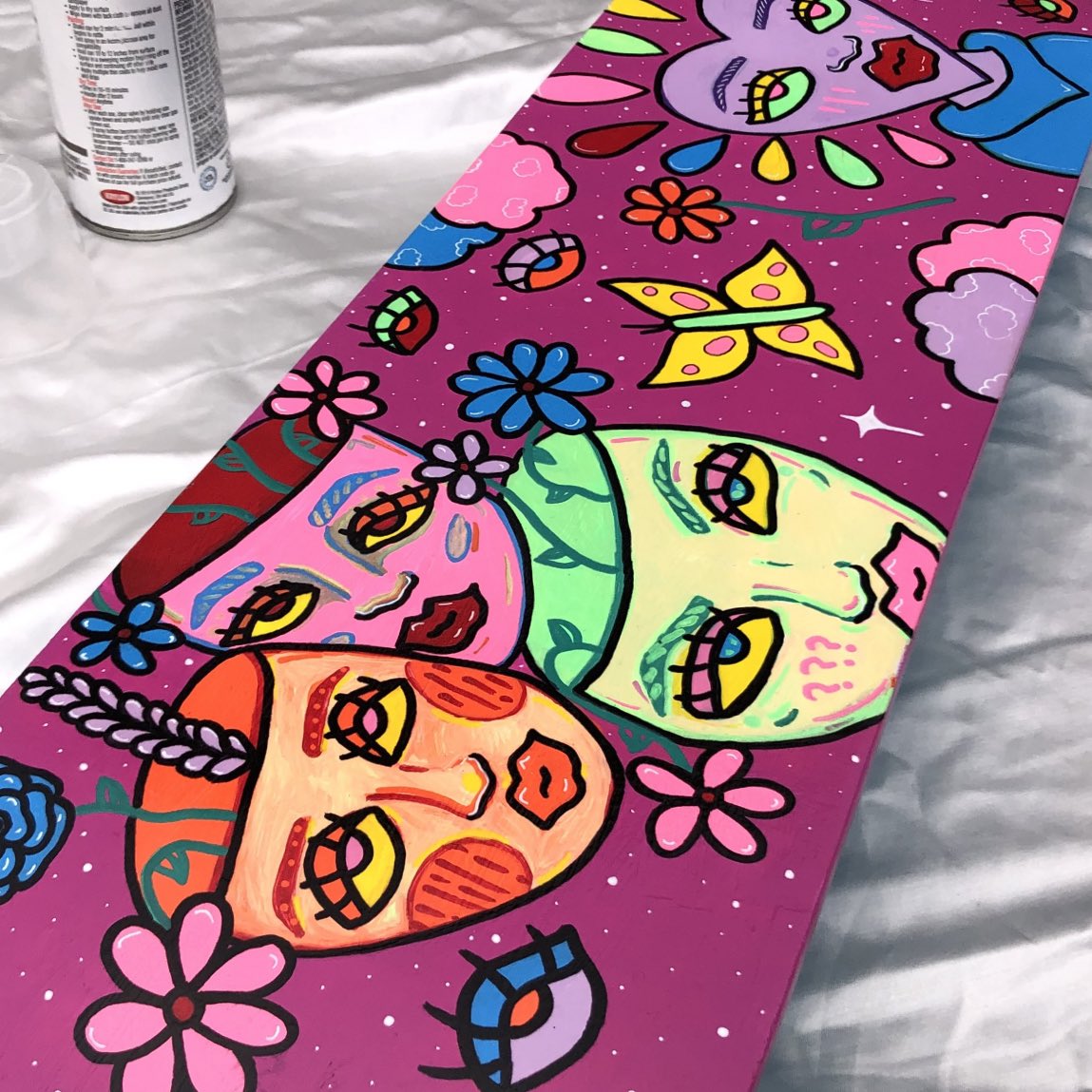 thinking about this skateboard i painted 💭