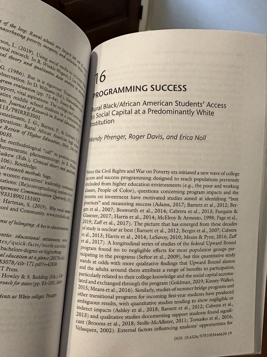 jrdavisroger's tweet photo. I received my copy of #RaceAndRurality a few weeks ago, and it's packed with so much amazing work! I'm thrilled to have collaborated on Chapter 16 with Wendy Pfrenger and Erica Noll Crawford! 

Thank you to the editors, Drs. Tyler Hallmark, Sonja Ardoin, and Darris Means! https://t.co/2AKOpFWU4G