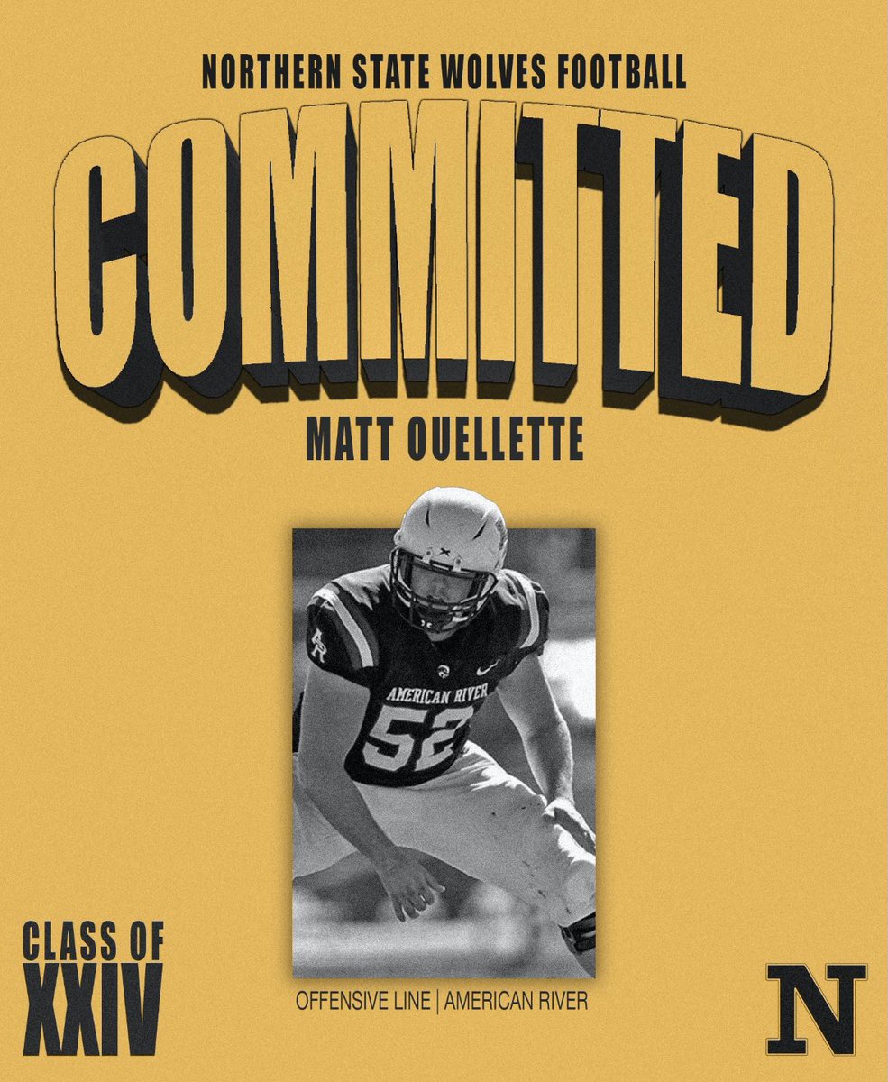 Let’s go!! Ready to work! <a href="/NSUWolves_FB/">Northern State Football🐺 🏈</a> !! Thank you for all the unconditional support from friends and family. #DBFA 
<a href="/ARCBeaverBall/">American River College Football</a> <a href="/Coach__Barnes/">Coach Barnes</a> <a href="/Coach_Ohout/">Coach O</a>