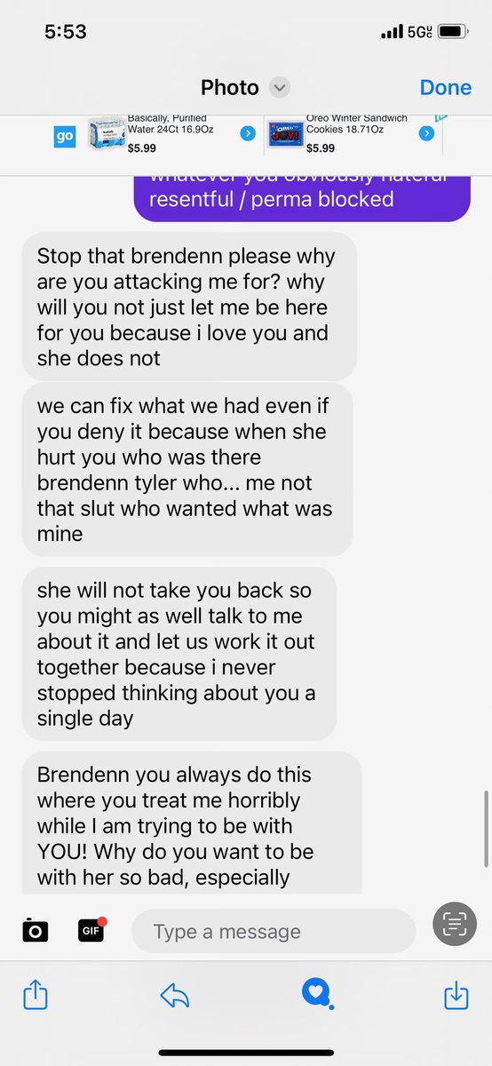 MackkAndCheese_'s tweet photo. He sent the texts to himself and responded like it was me responding to him and sent them to his (now ex) girlfriend to try to make it seem like I’m lying to her about everything I’ve been telling her and I just want him back 🤮 https://t.co/exjUQR8RG0