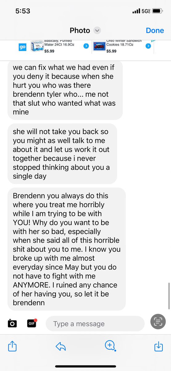 MackkAndCheese_'s tweet photo. He sent the texts to himself and responded like it was me responding to him and sent them to his (now ex) girlfriend to try to make it seem like I’m lying to her about everything I’ve been telling her and I just want him back 🤮 https://t.co/exjUQR8RG0