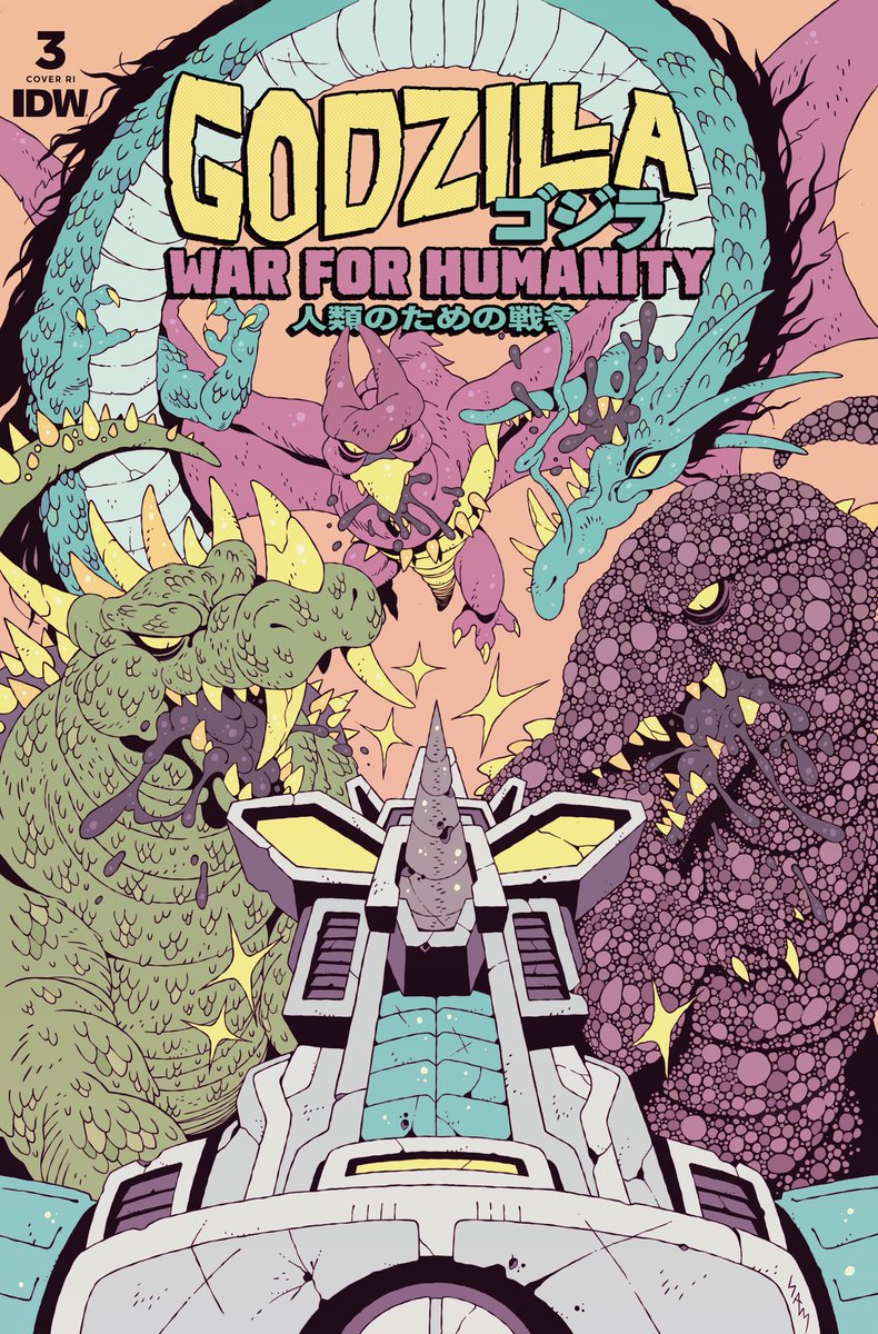 Got to do a variant cover for a proper Godzilla comic! Godzilla: War for Humanity issue 3 is out now.