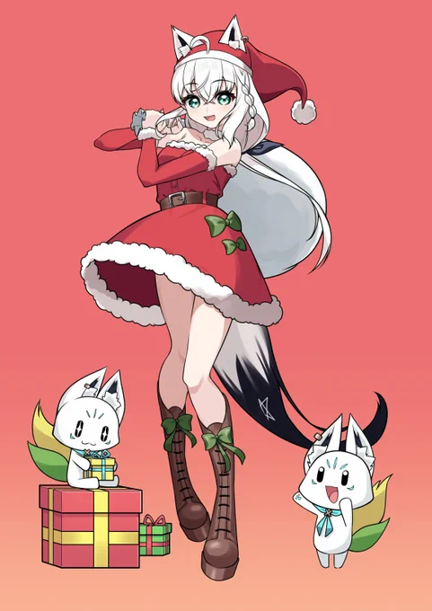 サンタふぶちゃん#絵フブキ 