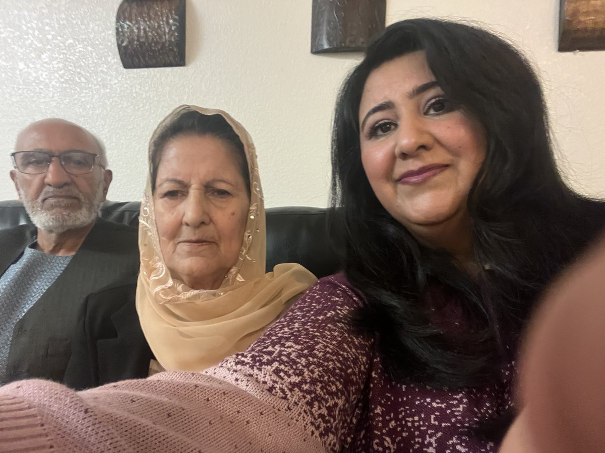 HuriaSamira's tweet photo. Last time I came to the US, went straight from airport to hospital as my mom had a surgery. It was difficult to show her I am okay while I was not.This time I came having her home, she made me dinner &amp; is able to go out with us. Alhamdulillah for everything. #Parentsblessing https://t.co/yA1cBaYLQf