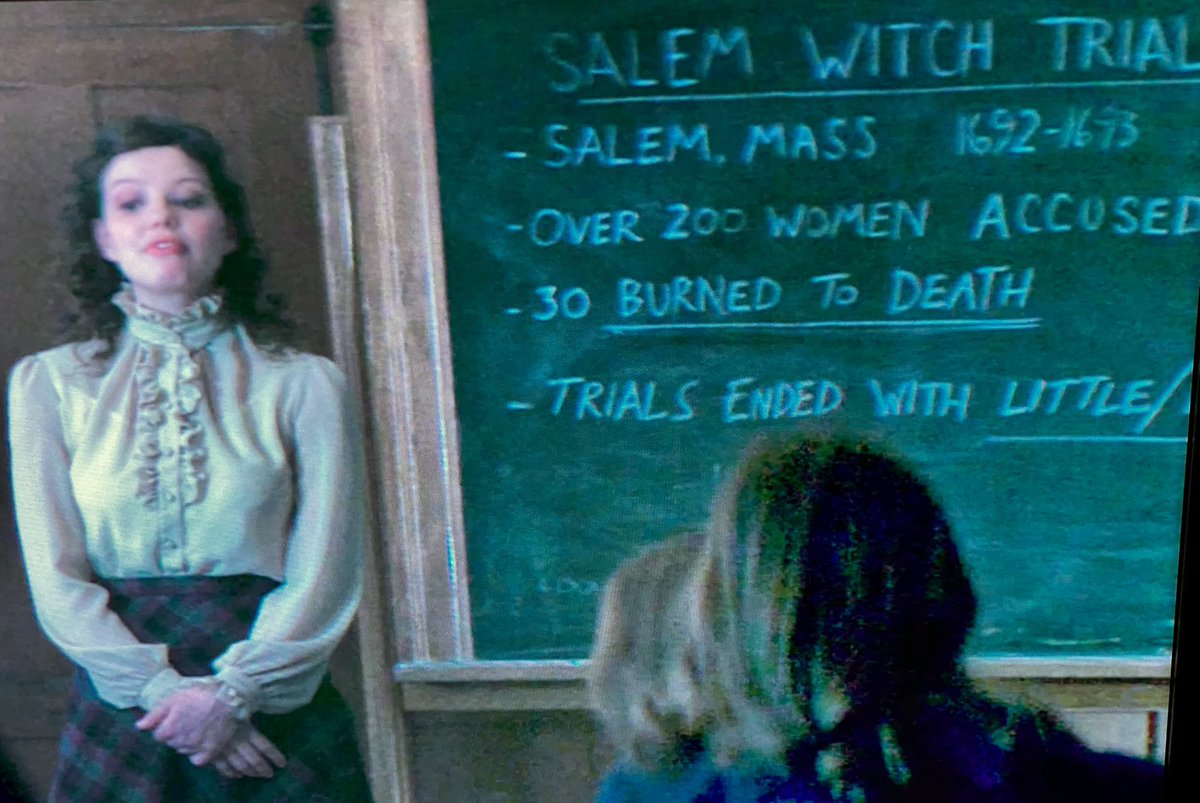 ElizaLentzski's tweet photo. Annoying my wife because the chalkboard in this movie we’re watching is WRONG 🙃 #historianproblems https://t.co/KqgsYcrbEY