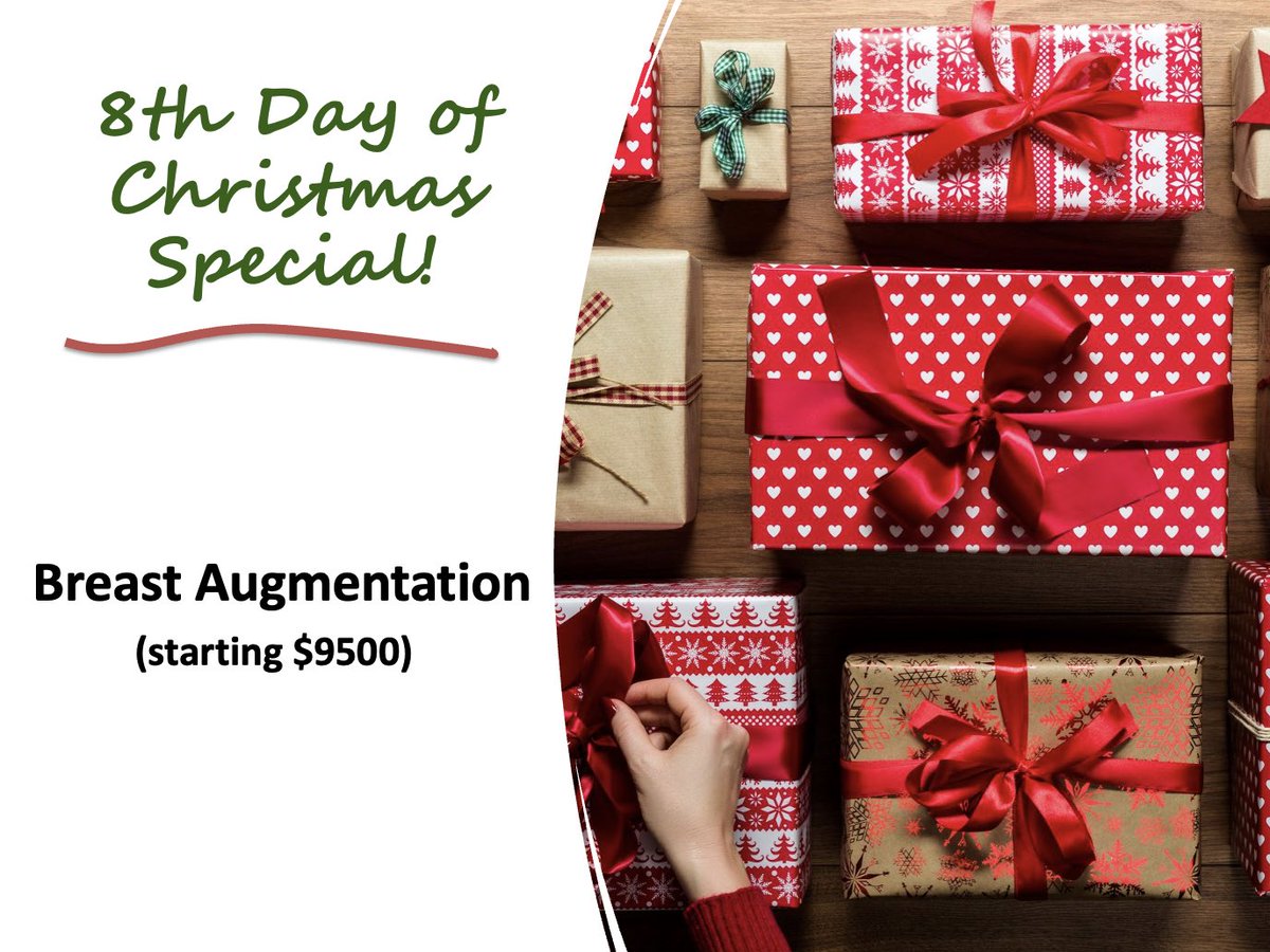 JoyceChenMD's tweet photo. #8thDayofChristmas - Breast Augmentation ($1000 off) https://t.co/qUPmAujAAQ