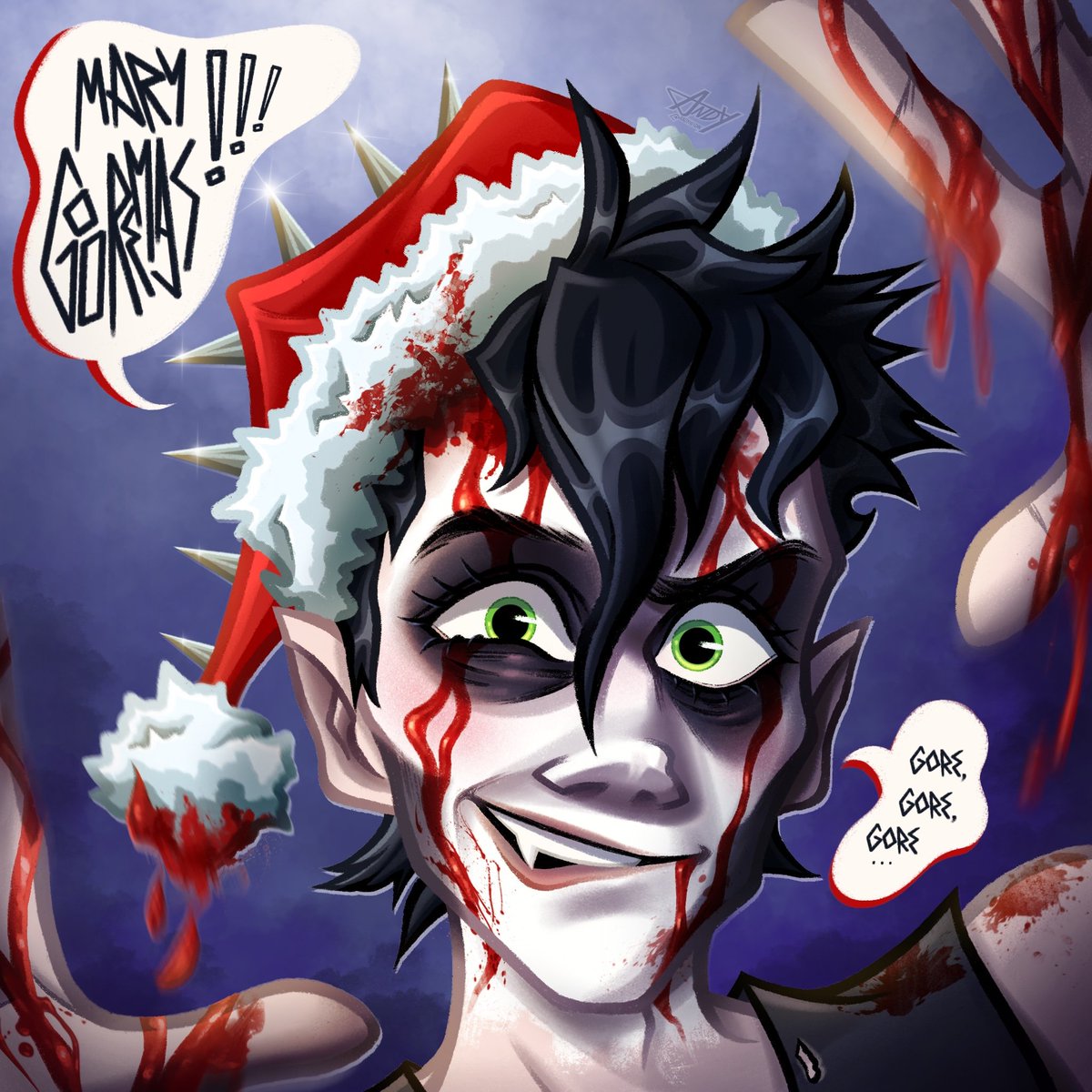 AndyHeldin's tweet photo. Have you been a naughty one this year?? Don't be sad! Mary Goore will pay you a visit!! And will show you how morbid and spooky Christmas time can be... 👀 Mary Gooremas!! ✨🎄❤️ https://t.co/CD4oa8Zg7H