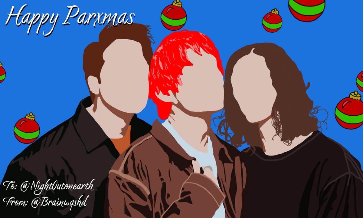 Happy Parxmas!
To: @Night0utonearth
From: @Brainwqshd
Message: Thank you for being a great friend on parxtwt! You’re an amazing editor and I hope you have a great holiday :)