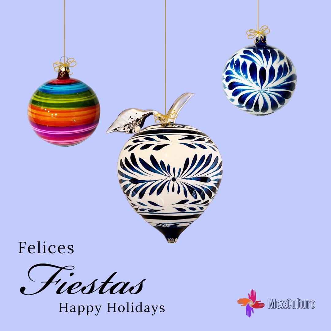 MexCulture's tweet photo. Happy Holidays | Felices Fiestas We wish everyone a joyful holiday season filled with kindness, hope, generosity, and prosperity in the new year! 
- 
¡Les deseamos a todos unas felices fiestas llenas de bondad, esperanza, generosidad y prosperidad en el nuevo año! https://t.co/doASF5O2Gu